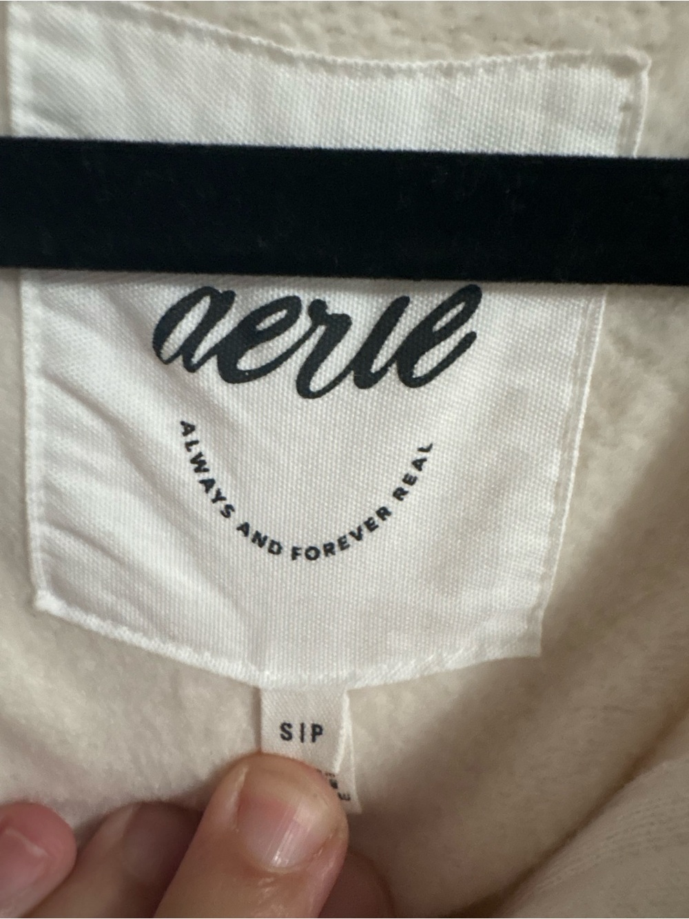 NEW Aerie pullover sweatshirt cream comfy cozy fall oversized NWT women's S - Picture 4 of 6